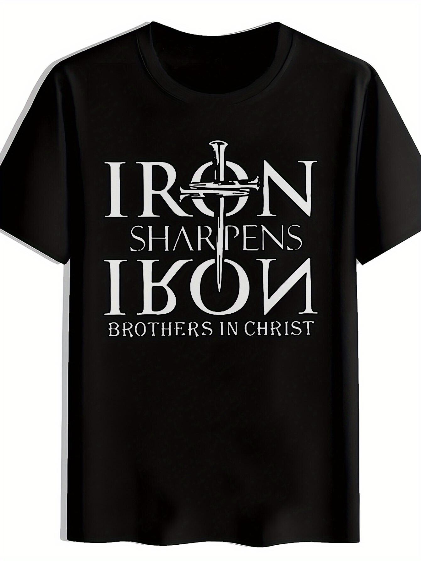 Vintage Rock Band Graphic T-shirt - Iron Sharpen Iron & Brothers in Christ Design XXL
Vintage Rock Band Graphic T-shirt - Iron Sharpen Iron & Brothers in Christ Design XXL