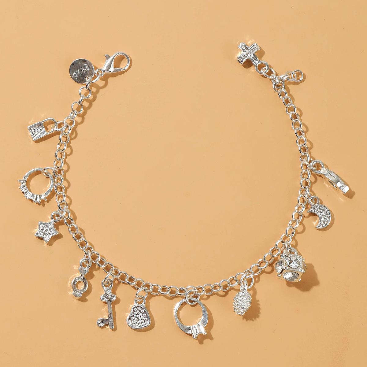 Bracelet Temperament Fashion Thirteen Pendant Bracelet Women S Multi-Element Fashion Simple Jewelry
Bracelet Temperament Fashion Thirteen Pendant Bracelet Women S Multi-Element Fashion Simple Jewelry