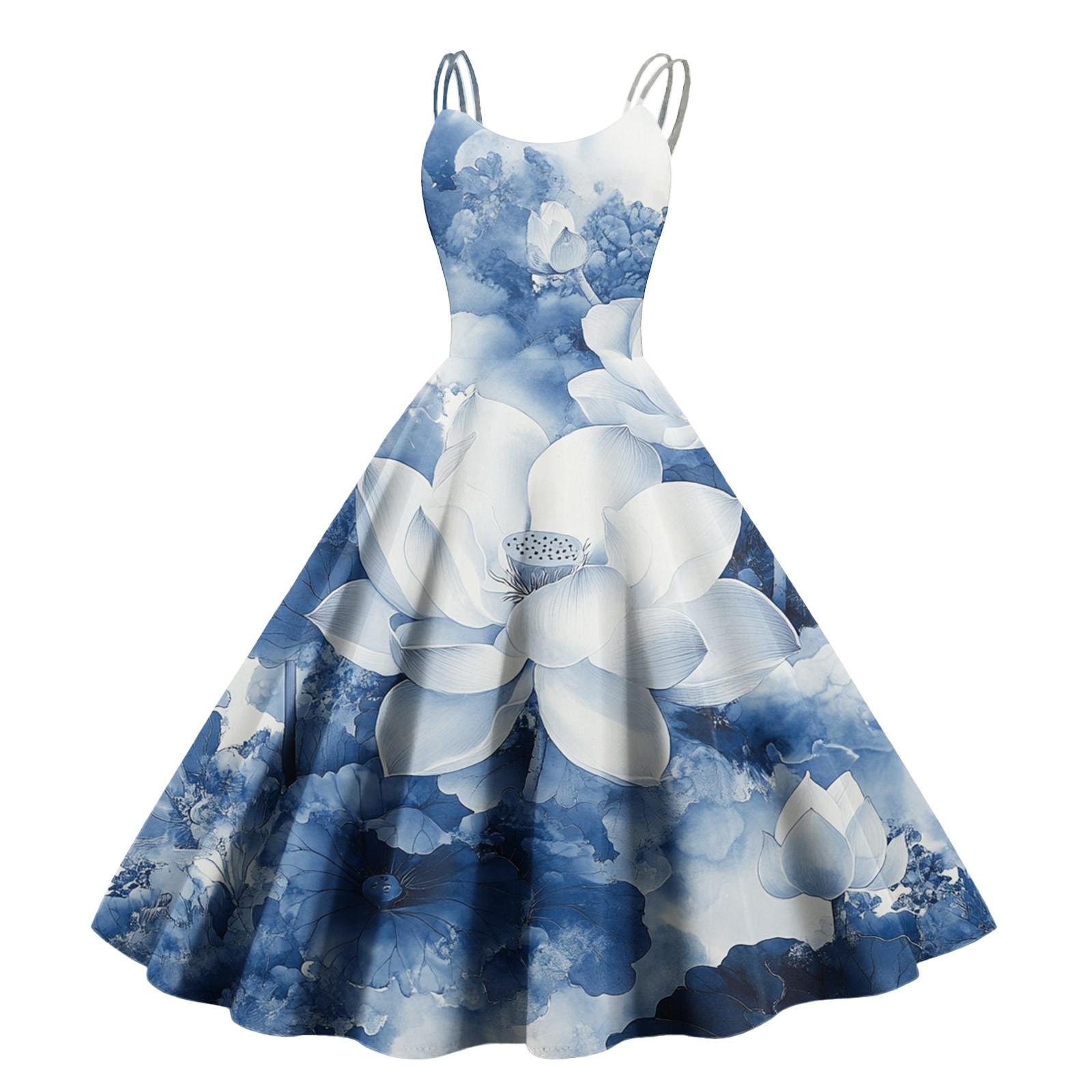 Women s Floral Print Sexy Off Shoulder Punk Retro Dress XL небо синє кольору
Women s Floral Print Sexy Off Shoulder Punk Retro Dress XL небо синє кольору