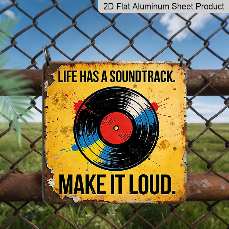 2D Flat - 1pc Black Vinyl Record Quote Metal Sign, Outdoor Plaque & Wall Decoration, Vintage Metal Sign, Music Room Wall Decor, Living Room 20*20cm
2D Flat - 1pc Black Vinyl Record Quote Metal Sign, Outdoor Plaque & Wall Decoration, Vintage Metal Sign, Music Room Wall Decor, Living Room 20*20cm