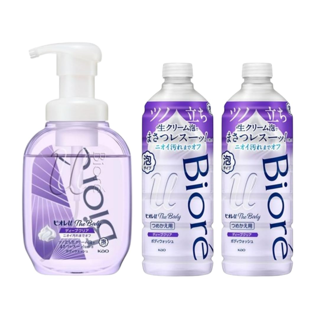 Biore U The Body Foam Type Deep Clear Pump 540 мл Сменный блок 440 мл x 2 Травяной свежий аромат +
Biore U The Body Foam Type Deep Clear Pump 540 мл Сменный блок 440 мл x 2 Травяной свежий аромат +
