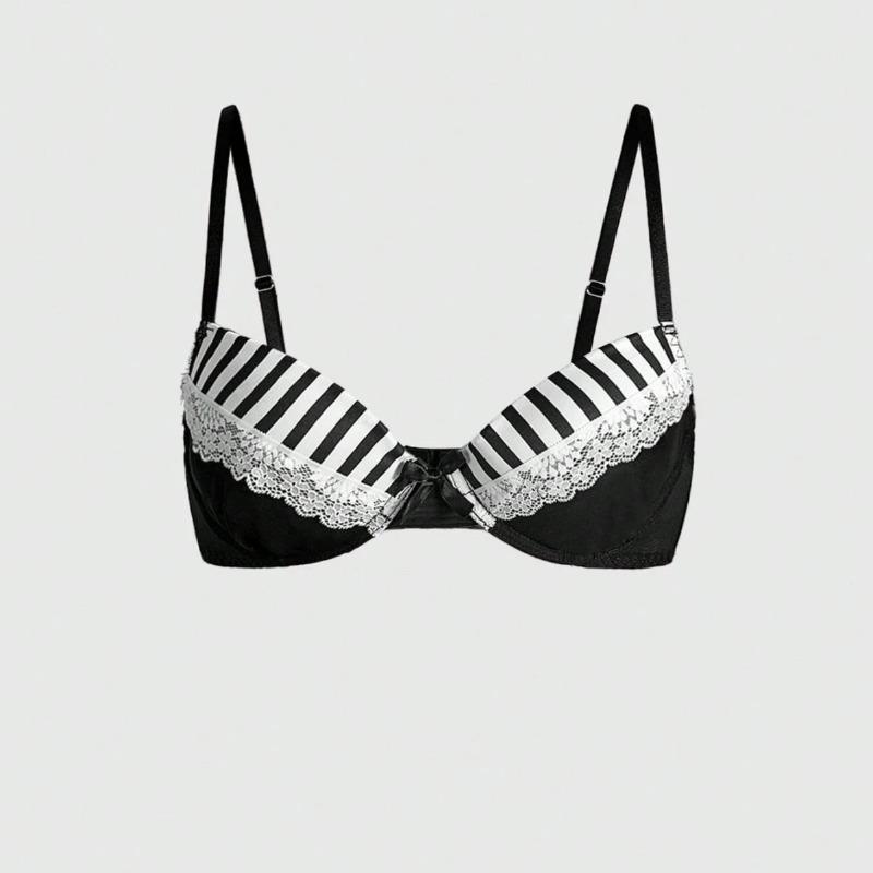Ace ra hot gothic rim music note striped cup lace bra L чорний
Ace ra hot gothic rim music note striped cup lace bra L чорний