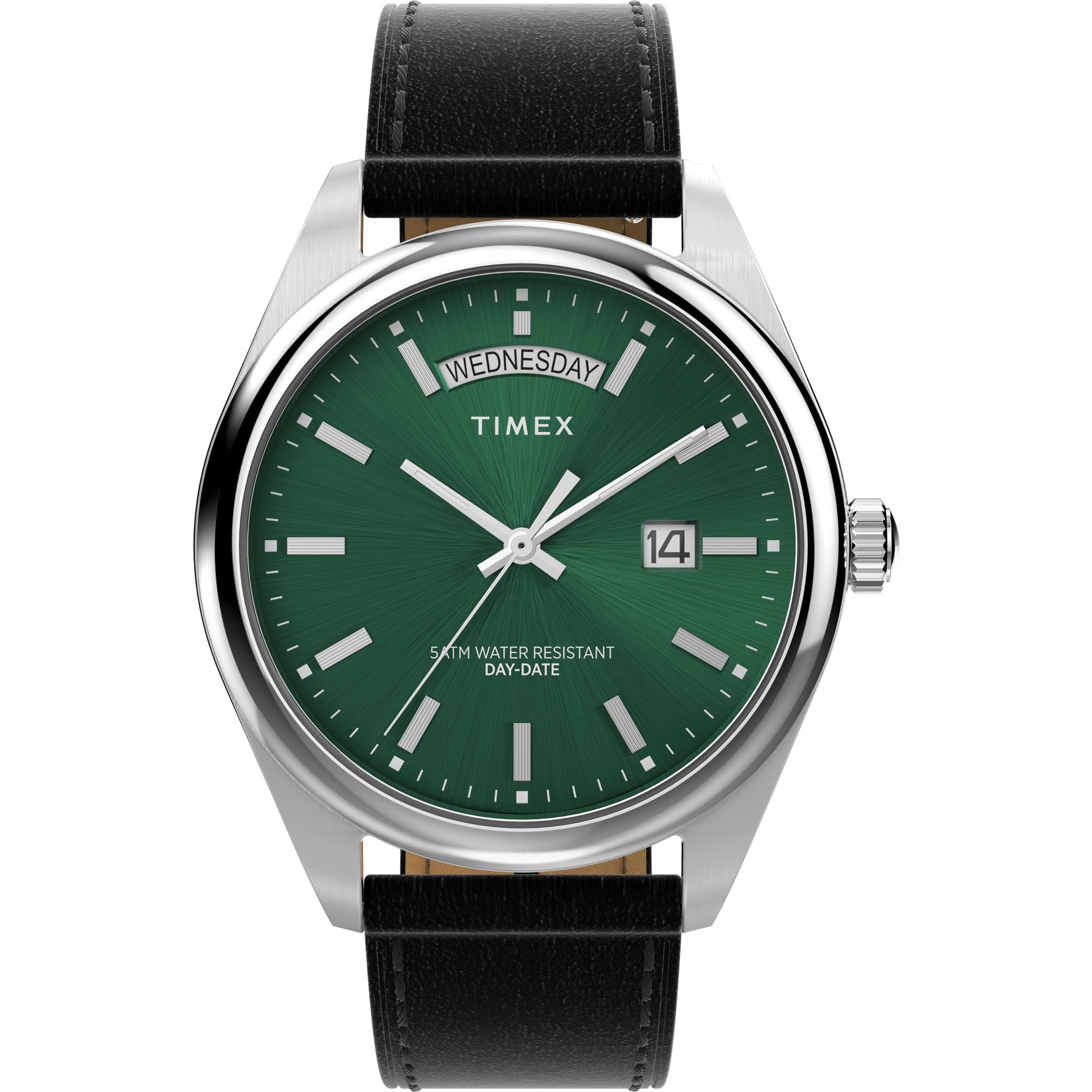 Timex Men s Legacy 41mm Watch - Black Strap Green Dial Stainless Steel Case, Black, Traditional
Timex Men s Legacy 41mm Watch - Black Strap Green Dial Stainless Steel Case, Black, Traditional