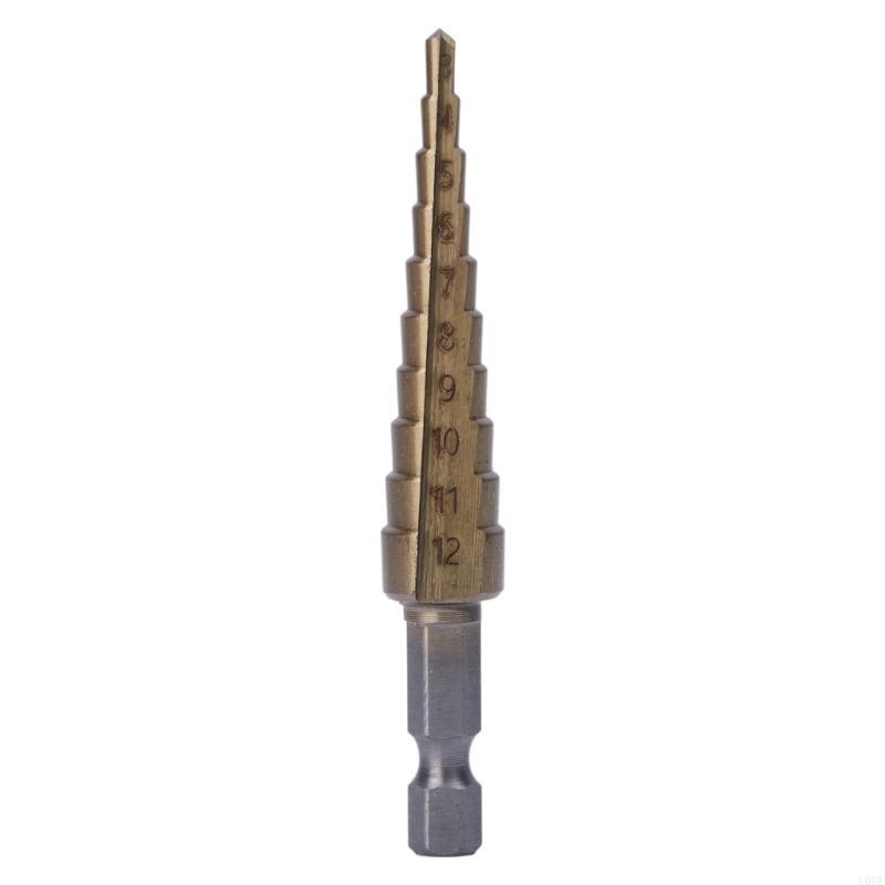 HSS Titanium-Coated Step Drill Set 1/4 shank 3-12mm cutting tool Reamer Hexagonal&Other золотий
HSS Titanium-Coated Step Drill Set 1/4 shank 3-12mm cutting tool Reamer Hexagonal&Other золотий