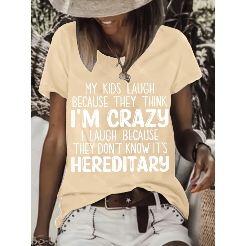 My Kids Think I m Crazy Hereditary Women s Tee Funny Mom Graphic Casual Humorous Top 3XL
My Kids Think I m Crazy Hereditary Women s Tee Funny Mom Graphic Casual Humorous Top 3XL