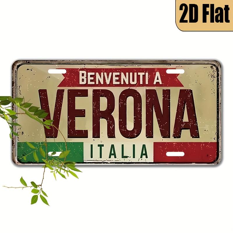 D Flat Printing Vintage Distressed BENVENUTI A VERONA ITALIA with Italian Flag Accents Aluminum Tin Painting License Plate S 15x30cm(5.9x7.8inch)
D Flat Printing Vintage Distressed BENVENUTI A VERONA ITALIA with Italian Flag Accents Aluminum Tin Painting License Plate S 15x30cm(5.9x7.8inch)