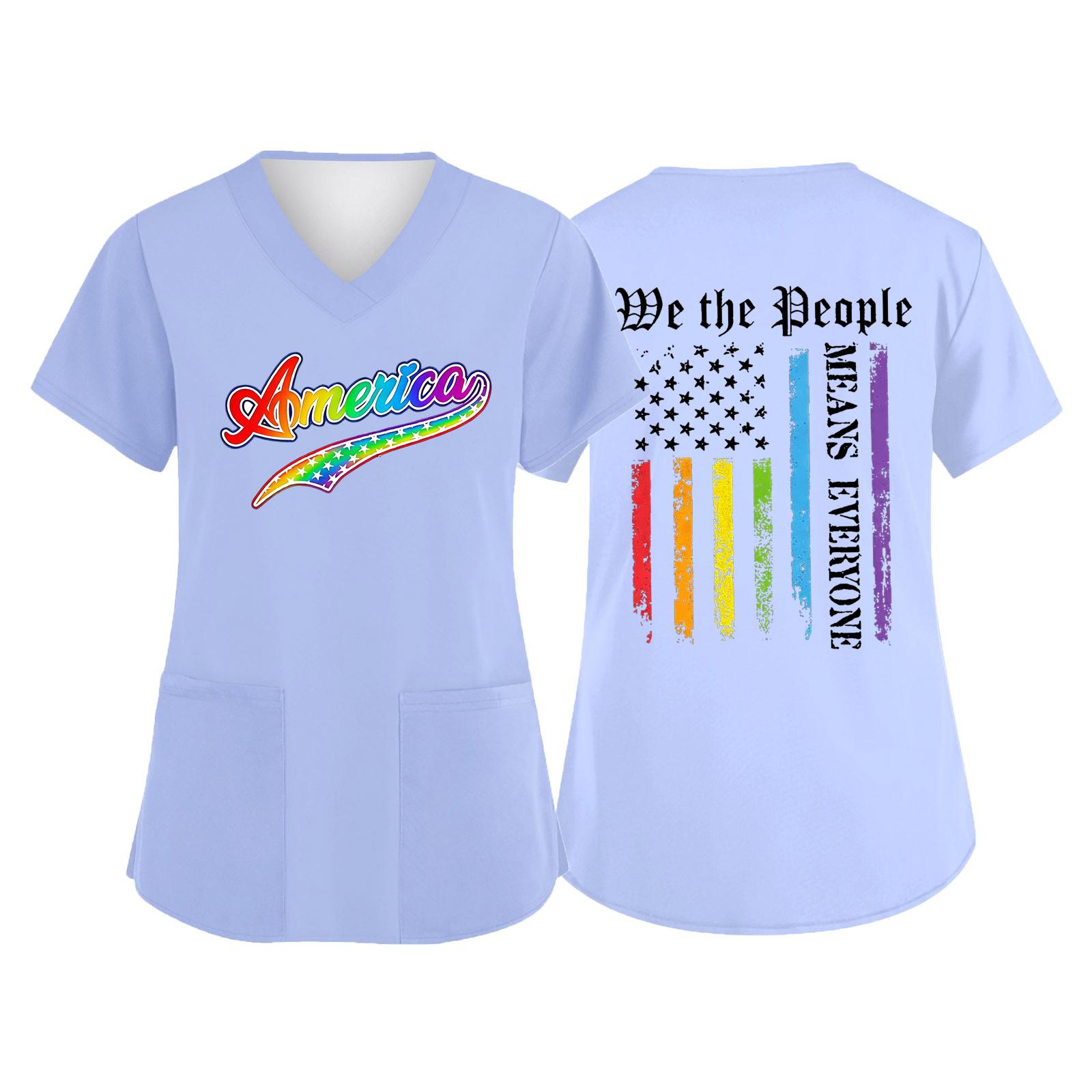 Women s V Neck Short Sleeve Medical Scrub Top with Pockets Independence Day Themed Printed Work Shirt for Healthcare Professionals XXL
Women s V Neck Short Sleeve Medical Scrub Top with Pockets Independence Day Themed Printed Work Shirt for Healthcare Professionals XXL