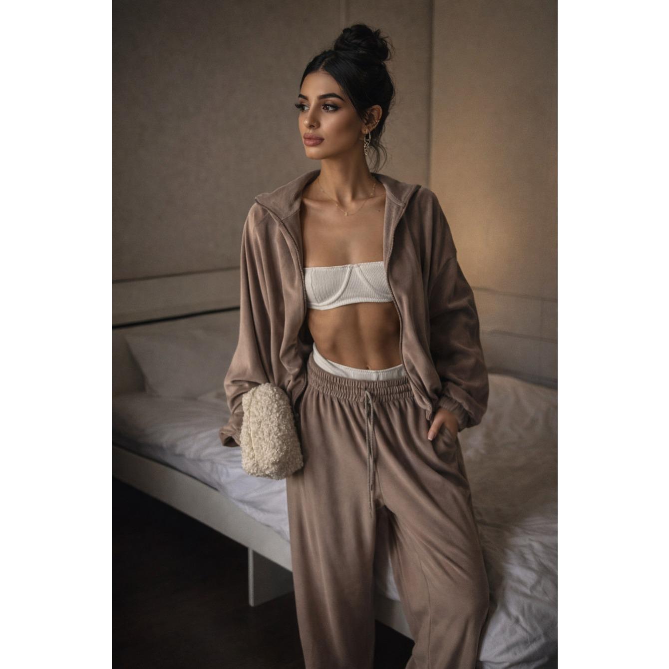 women s Loose Fit Velvet Tracksuit Zip Up Long Sleeve Jacket Drawstring Pants Casual Two Piece Outfit Set S хаки
women s Loose Fit Velvet Tracksuit Zip Up Long Sleeve Jacket Drawstring Pants Casual Two Piece Outfit Set S хаки