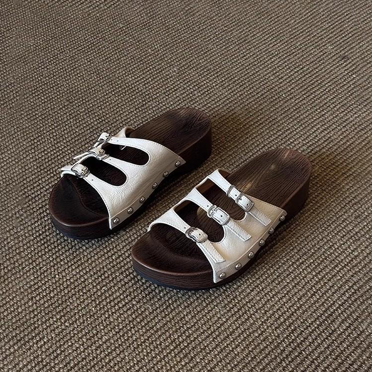 Cowhide leather Spice Girl Millennium style one-word slippers women s thick-soled wood grain soft-soled temperament retro cool slippers summer 35
Cowhide leather Spice Girl Millennium style one-word slippers women s thick-soled wood grain soft-soled temperament retro cool slippers summer 35
