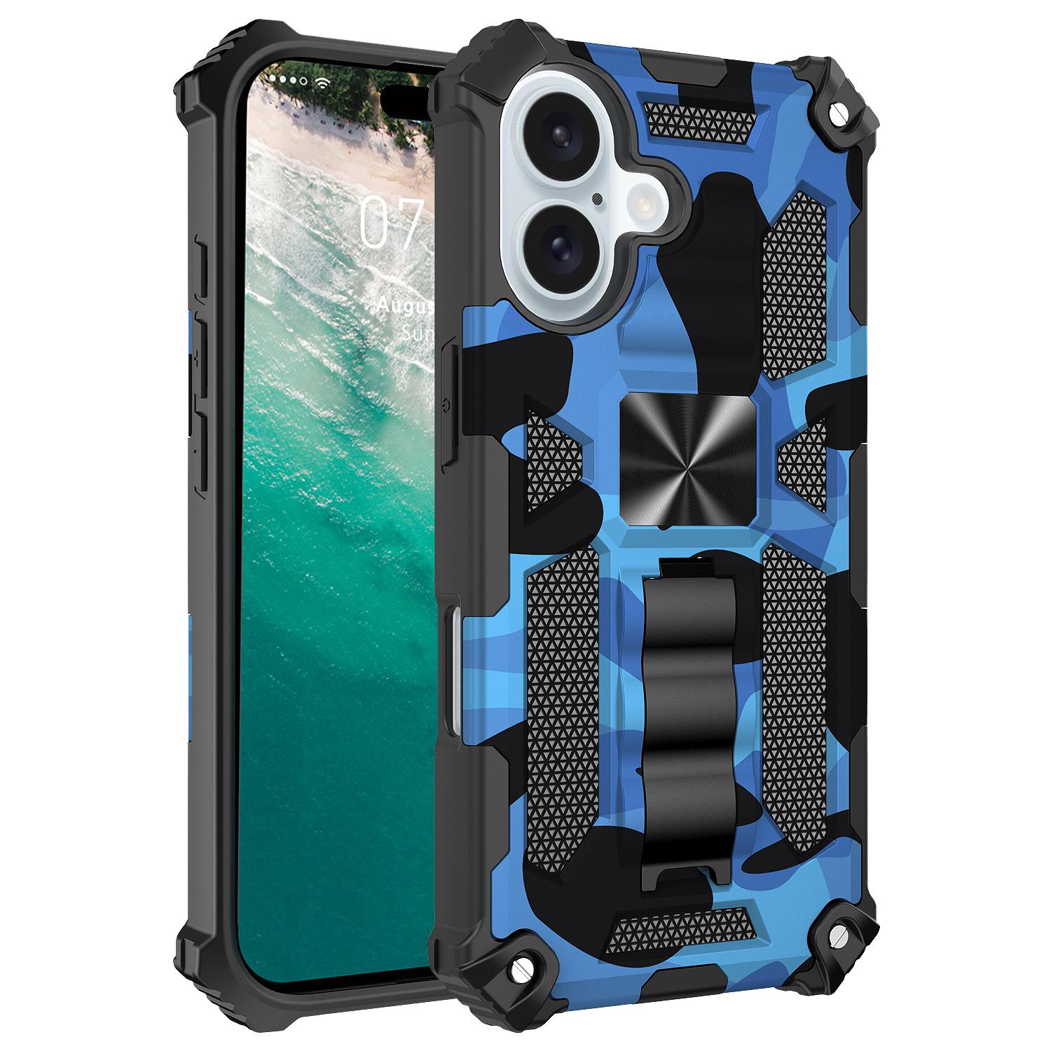 For iPhone 16 Plus Case Kickstand PC+TPU Camouflage Military Grade Phone Cover Light Green
For iPhone 16 Plus Case Kickstand PC+TPU Camouflage Military Grade Phone Cover Light Green