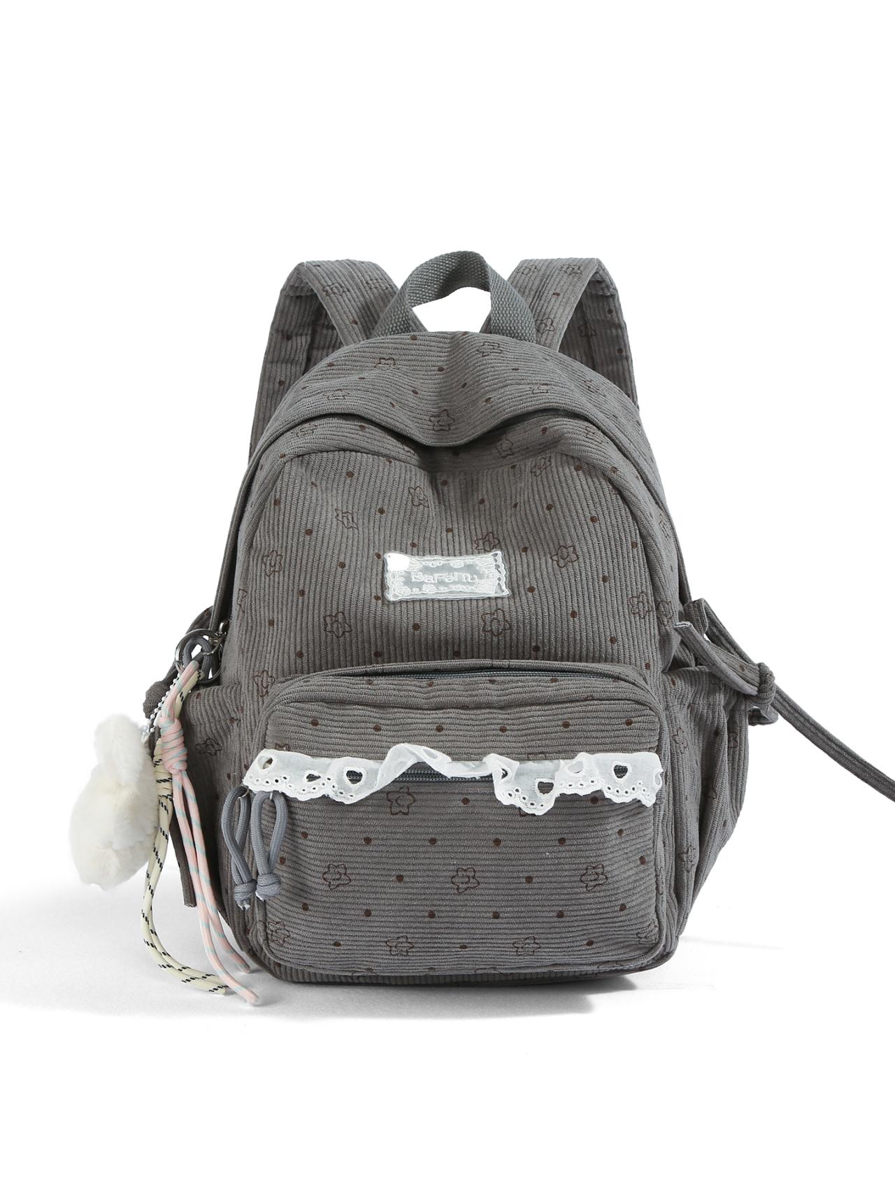 Korean Version Fashion Cute Casual Large Capacity High School Student Backpack Soft Corduroy Female Girls Bookbag Daypack серый
Korean Version Fashion Cute Casual Large Capacity High School Student Backpack Soft Corduroy Female Girls Bookbag Daypack серый