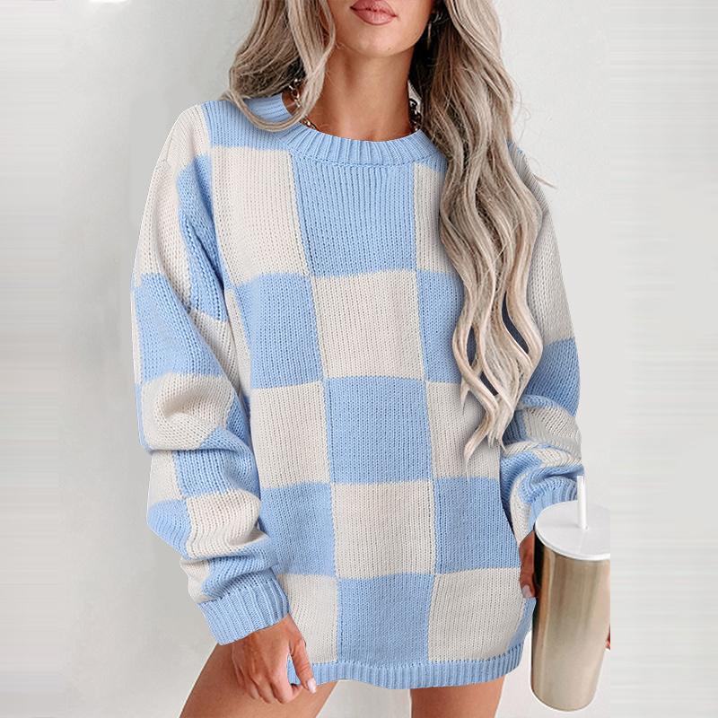 ZANZEA Женский свитер с длинным рукавом, клетчатый, повседневный, вязаный джемпер, пуловер 3XL синий
ZANZEA Женский свитер с длинным рукавом, клетчатый, повседневный, вязаный джемпер, пуловер 3XL синий