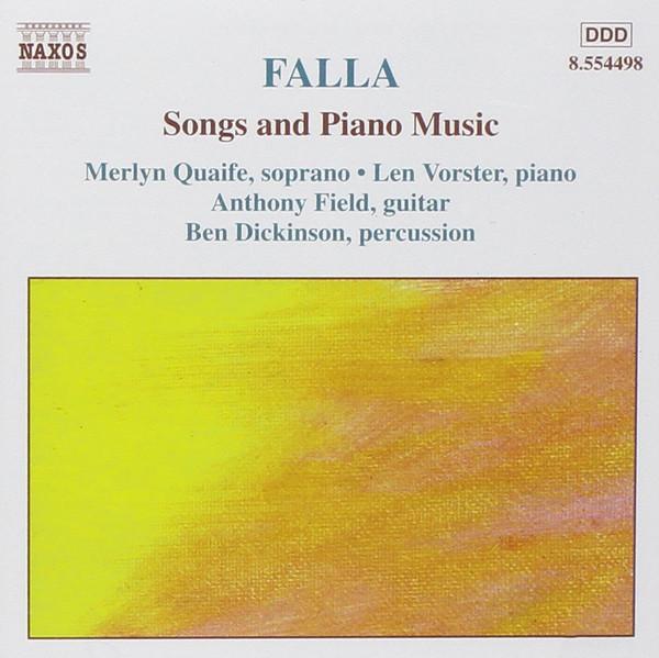 CD MANUEL DE FALLA - Songs And Piano Music 8554498 Naxos 2000 Germany ObiClassical Used
CD MANUEL DE FALLA - Songs And Piano Music 8554498 Naxos 2000 Germany ObiClassical Used