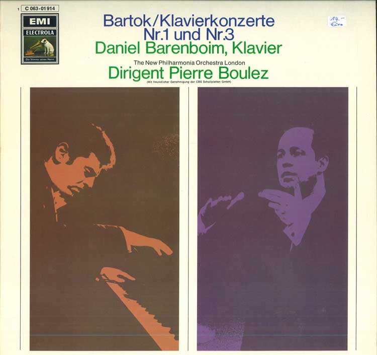 LP Record BARTOK DANIEL BARENBOIM THE NEW Klavierkonzerte Nr.1 Und Nr.3 1C06301914 DIE STIMME SEI Germany Classical Used
LP Record BARTOK DANIEL BARENBOIM THE NEW Klavierkonzerte Nr.1 Und Nr.3 1C06301914 DIE STIMME SEI Germany Classical Used