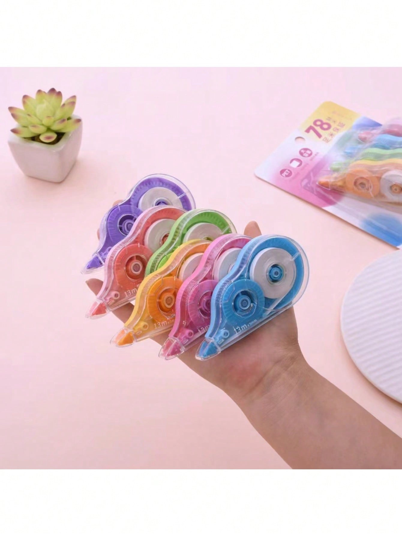 78 Meter Correction Tape with A Large Capacity of 6 Pieces, Correction Tape for Student Office Stationery
78 Meter Correction Tape with A Large Capacity of 6 Pieces, Correction Tape for Student Office Stationery