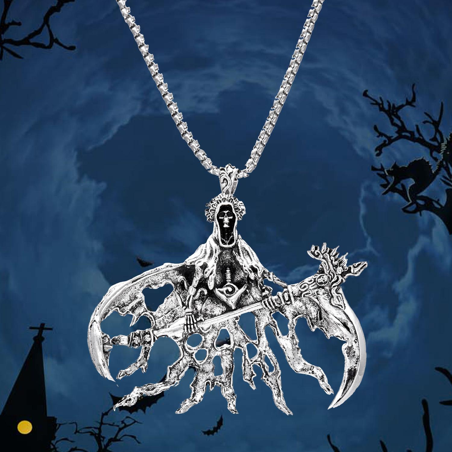 Новое ожерелье Dark Wind Halloween Skull, ожерелье Punk Wind Halloween Sickle, место для покупки.
Новое ожерелье Dark Wind Halloween Skull, ожерелье Punk Wind Halloween Sickle, место для покупки.