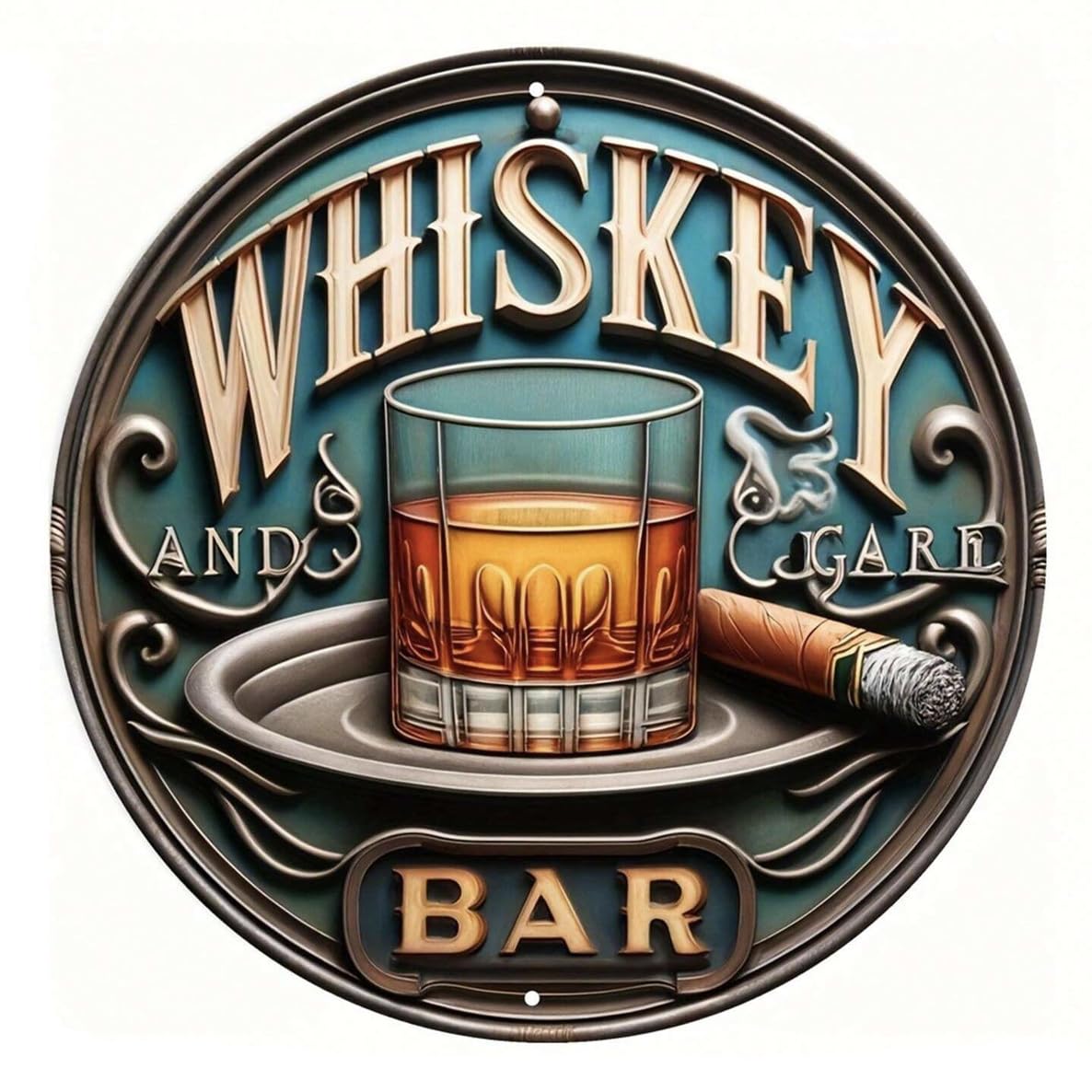 ALOHAMONI Round Metal Sign Diner Route66 (BAR Whiskey)
ALOHAMONI Round Metal Sign Diner Route66 (BAR Whiskey)