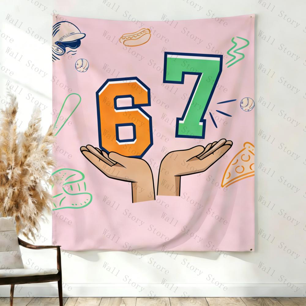 67 Baseball Birthday Banner Backdrop Sign 67 Meme Tapestry Six Seven Gen Z Kids Party Decor Tapestry Living Room Tapestry 74x94cm(29x37in)
67 Baseball Birthday Banner Backdrop Sign 67 Meme Tapestry Six Seven Gen Z Kids Party Decor Tapestry Living Room Tapestry 74x94cm(29x37in)