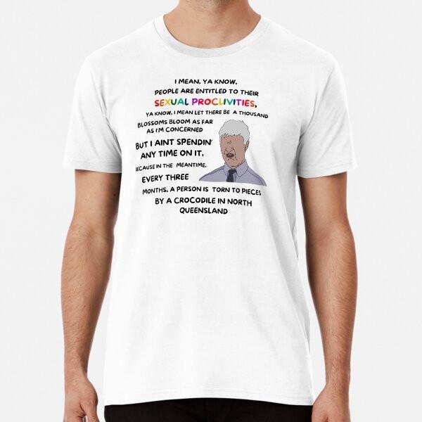 Bob Katter Crocodile TShirt Made in Australia Unisex T-Shirt XXXXL
Bob Katter Crocodile TShirt Made in Australia Unisex T-Shirt XXXXL
