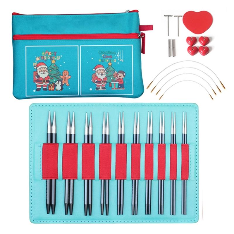 Pack of 10 Detachable Aluminum Steel Circular Knitting Needle Two Tones Interchangeable for Craft Projects 1
Pack of 10 Detachable Aluminum Steel Circular Knitting Needle Two Tones Interchangeable for Craft Projects 1