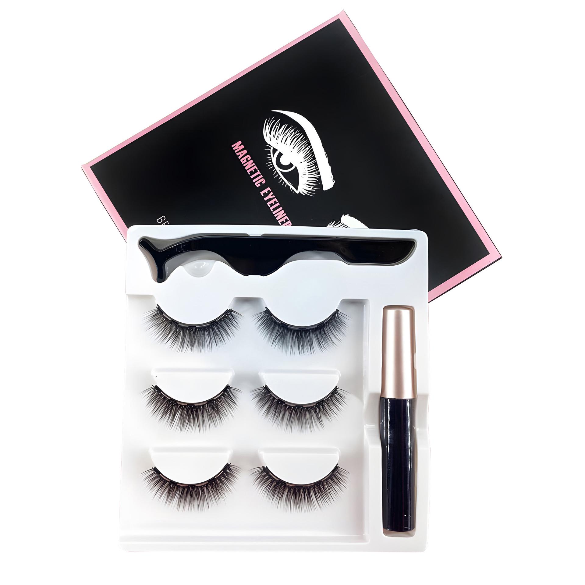 Magnetic Eyeliner & 3D False Eyelashes Set - 3 Pairs, Internet Celebrity Style
Magnetic Eyeliner & 3D False Eyelashes Set - 3 Pairs, Internet Celebrity Style