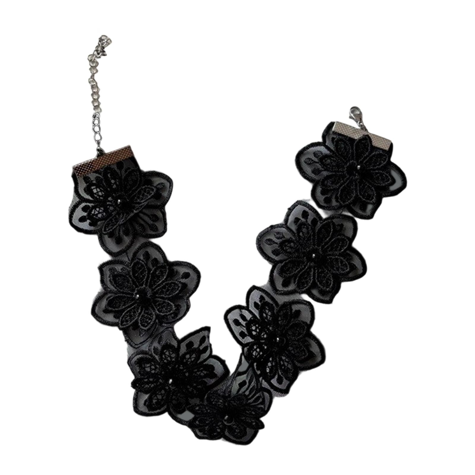 Delicate Lace Flower Necklace with Imitation Pearls Adjustable Length Neck Strap Accessory for Weddings and Parties чорний
Delicate Lace Flower Necklace with Imitation Pearls Adjustable Length Neck Strap Accessory for Weddings and Parties чорний