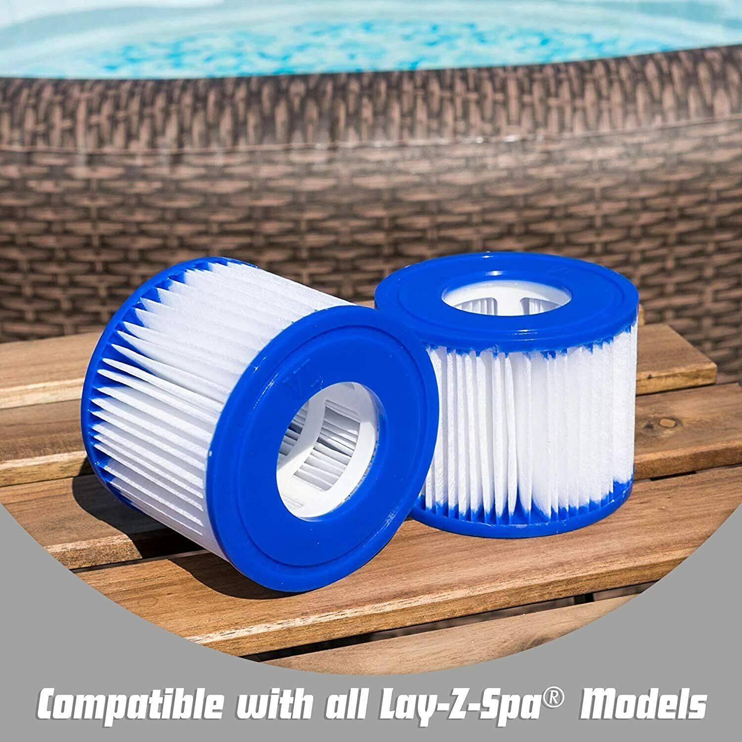 2-12x New Bestway Lazy Lay-Z-Spa Filters VI Cartridge, Hot Tub Spa Swimming pool 2pcs синій/білий
2-12x New Bestway Lazy Lay-Z-Spa Filters VI Cartridge, Hot Tub Spa Swimming pool 2pcs синій/білий