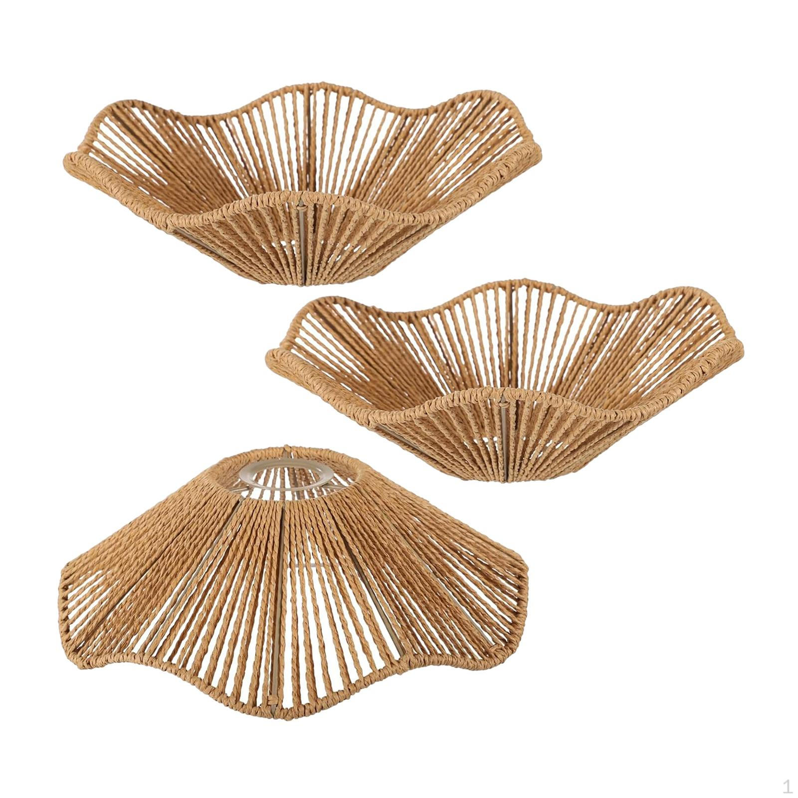 3-piece Set of Woven Rope Lampshade, Pendant Lights, Lampshade Holder, Chandelier Cover for Kitchen
3-piece Set of Woven Rope Lampshade, Pendant Lights, Lampshade Holder, Chandelier Cover for Kitchen
