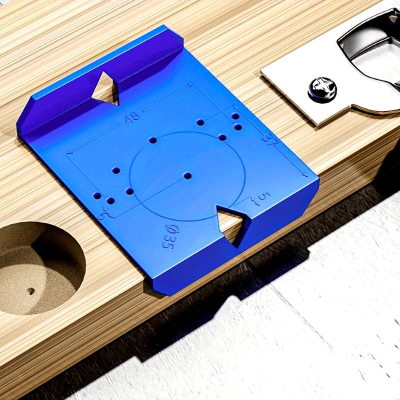 1pc Woodworking Cabinet Door Hinge Hole Locator Jig, ABS Plastic Drill Guide Template, Manual Precise Hinge Installation Tool
1pc Woodworking Cabinet Door Hinge Hole Locator Jig, ABS Plastic Drill Guide Template, Manual Precise Hinge Installation Tool