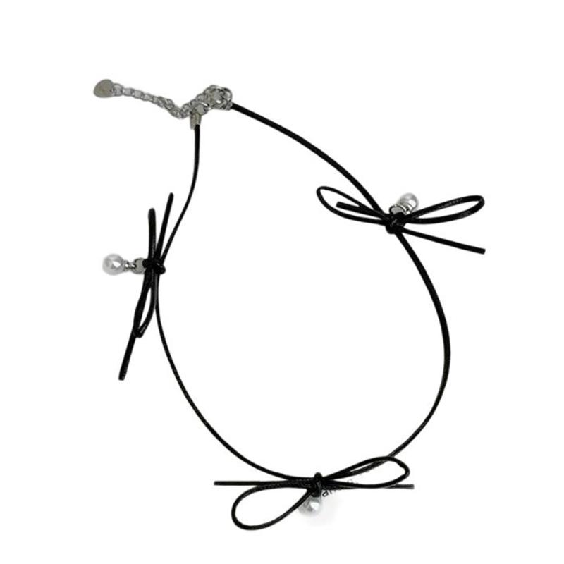 Elegant Bowknot Pearls Choker Necklace for Women Girls Retro Styles Clavicle Chain Fashion Jewelry Accessories чорний
Elegant Bowknot Pearls Choker Necklace for Women Girls Retro Styles Clavicle Chain Fashion Jewelry Accessories чорний