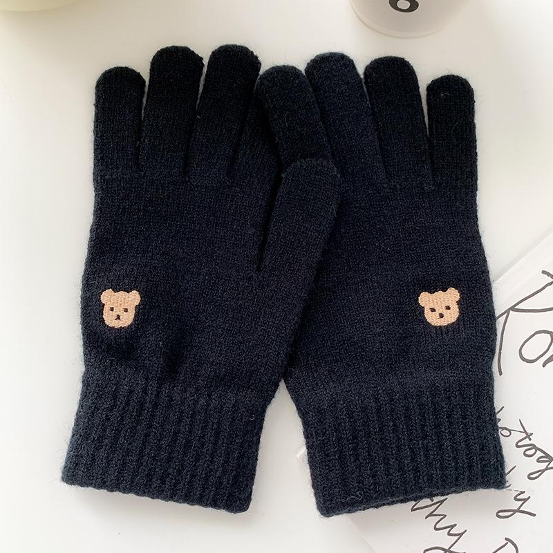 Full Finger Gloves Outdoor Windproof Cute Bear Knitted Gloves Sweet Touch Screen Mittens Solid Color Winter Warm Women s Gloves чорний
Full Finger Gloves Outdoor Windproof Cute Bear Knitted Gloves Sweet Touch Screen Mittens Solid Color Winter Warm Women s Gloves чорний