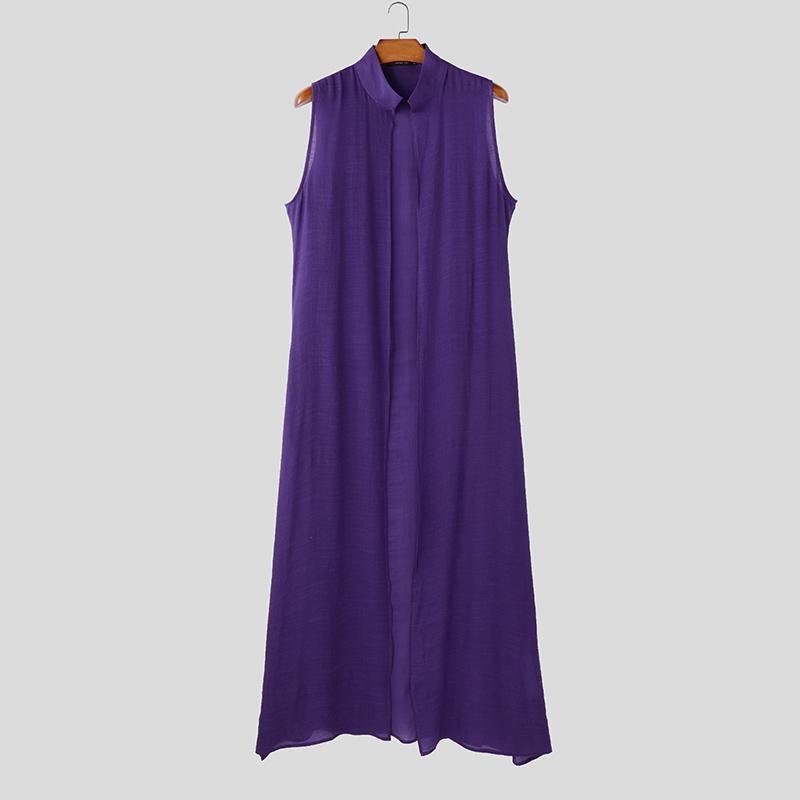 INCERUN Летний мужской кардиган Satnd Neck без рукавов с открытым передом Повседневный свободный длинный кардиган 4XL фиолетовый
INCERUN Летний мужской кардиган Satnd Neck без рукавов с открытым передом Повседневный свободный длинный кардиган 4XL фиолетовый