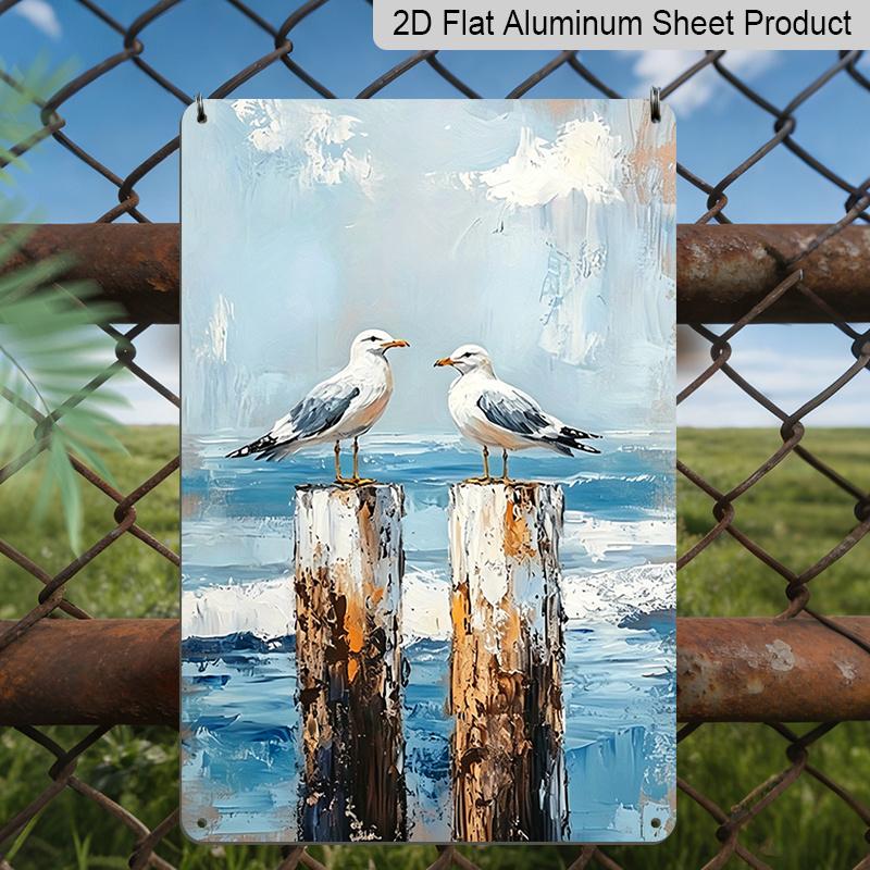 2D Flat, 1pc Vintage Seagull Aluminum Sign - Coastal Wall Decor, Beach House Living Room, Coastal Kitchen Wall, Nautical Themed Patio, Bedroom, Bar 20*30cm
2D Flat, 1pc Vintage Seagull Aluminum Sign - Coastal Wall Decor, Beach House Living Room, Coastal Kitchen Wall, Nautical Themed Patio, Bedroom, Bar 20*30cm