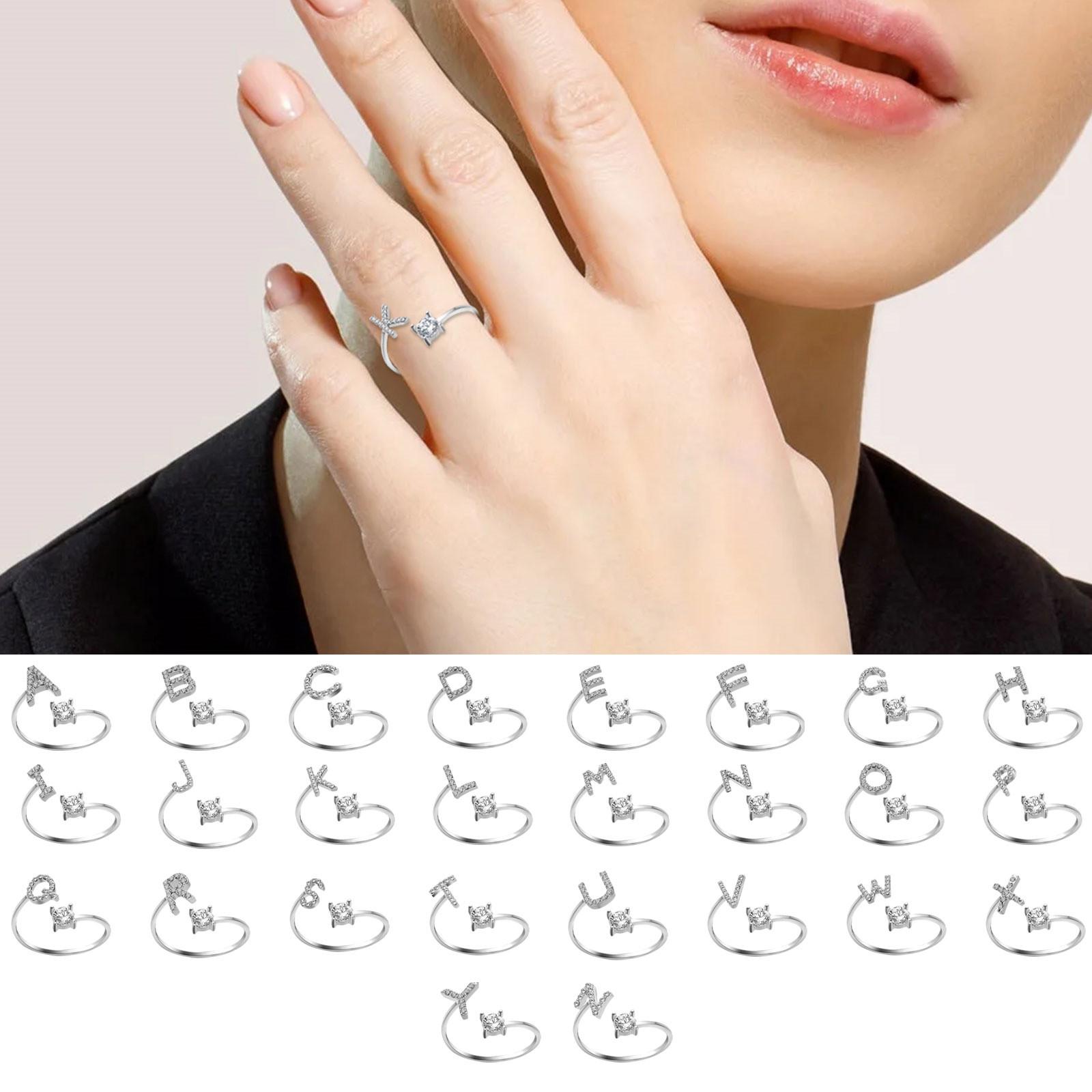 Кольцо с начальной буквой для женщин и девочек, штабелируемые кольца с бриллиантами в виде алфавита, регулируемые кольца, ювелирные изделия, подарок One Size
Кольцо с начальной буквой для женщин и девочек, штабелируемые кольца с бриллиантами в виде алфавита, регулируемые кольца, ювелирные изделия, подарок One Size