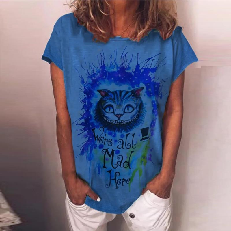 Женская летняя футболка тренд принт котенка ретро мода футболки с коротким рукавом повседневные принтованные топы 8XL синий
Женская летняя футболка тренд принт котенка ретро мода футболки с коротким рукавом повседневные принтованные топы 8XL синий