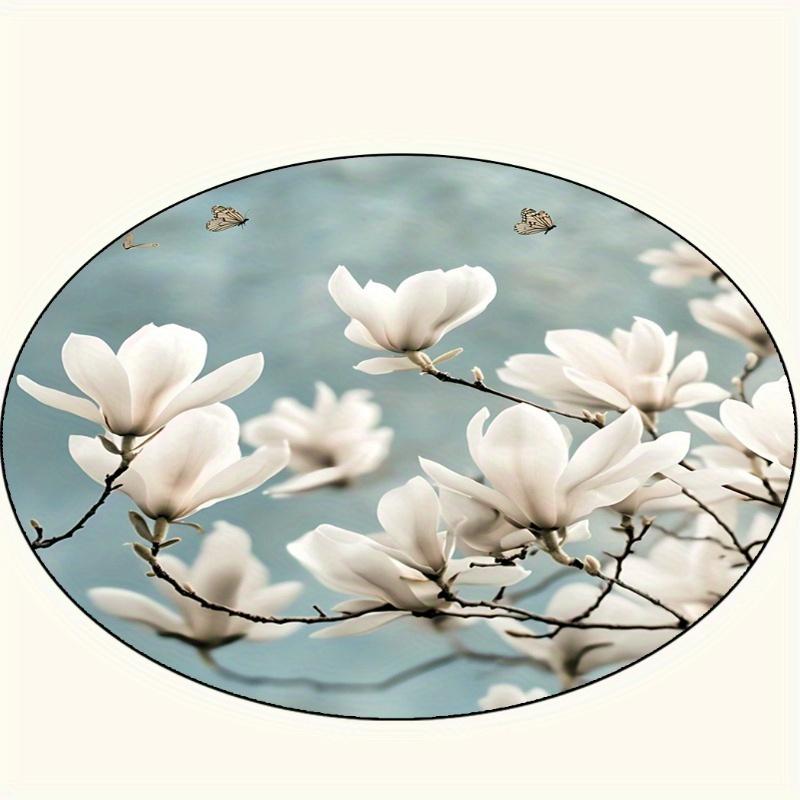 1pc HKStorage Fresh Magnolia Butterfly Round Area Rug - Washable Polyester Non-Slip Mat for Living Room, Dining Room, Bedroom 80cm
1pc HKStorage Fresh Magnolia Butterfly Round Area Rug - Washable Polyester Non-Slip Mat for Living Room, Dining Room, Bedroom 80cm