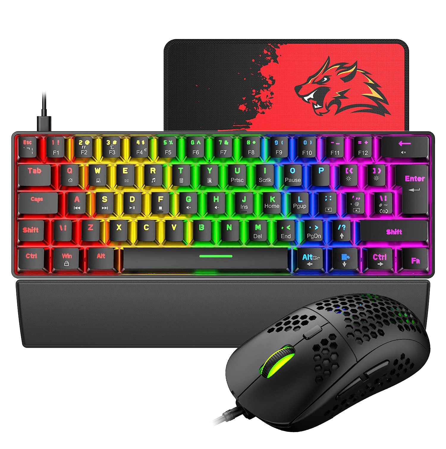 Механічна ігрова клавіатура MambaSnake UK 62 Key LED USB Fully Detchable Ідеально підходить для геймерів та ігрова миша 6400 DPI з килимком для миші, сумісна з ПК
Механічна ігрова клавіатура MambaSnake UK 62 Key LED USB Fully Detchable Ідеально підходить для геймерів та ігрова миша 6400 DPI з килимком для миші, сумісна з ПК