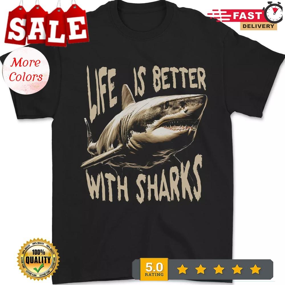 Life is Better With Sharks Mens T-Shirt 4XL
Life is Better With Sharks Mens T-Shirt 4XL