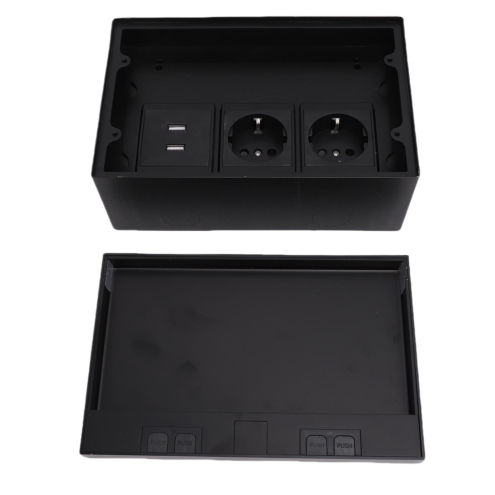 Recessed Floor Outlet Box Water Proof Stainless Steel Flat Socket Kit 4KW with 2 Two Prong 2 USB Port for Marble Black
Recessed Floor Outlet Box Water Proof Stainless Steel Flat Socket Kit 4KW with 2 Two Prong 2 USB Port for Marble Black