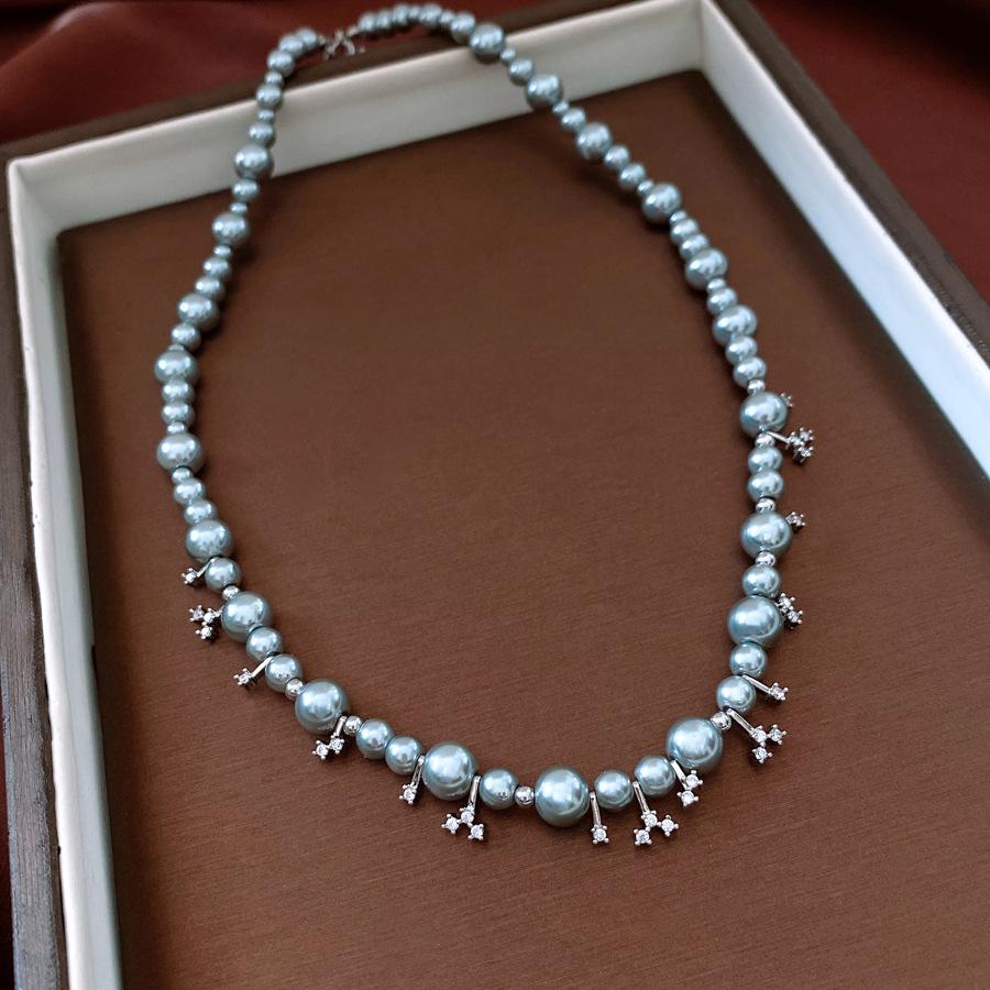 French Retro Pearl Beaded Round Adjustable Necklace Temperament Sweater Chain Light Luxury High Sense Necklace Jewelry Women
French Retro Pearl Beaded Round Adjustable Necklace Temperament Sweater Chain Light Luxury High Sense Necklace Jewelry Women