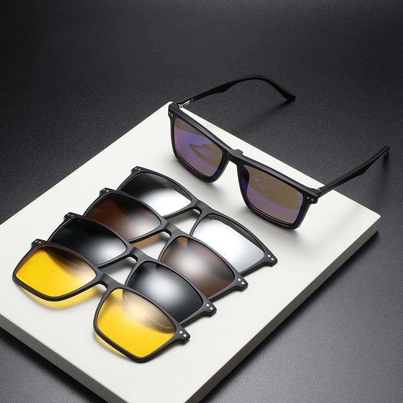 Коробка с набором очков Магнитные очки с зажимом Поляризованные солнцезащитные очки для вождения Оправа для близорукости Солнцезащитные очки 5-в-1 PC material rack
Коробка с набором очков Магнитные очки с зажимом Поляризованные солнцезащитные очки для вождения Оправа для близорукости Солнцезащитные очки 5-в-1 PC material rack