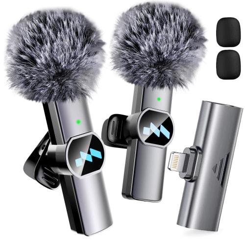 This wireless Bluetooth microphone is compatible with iPhone/iPad and can be used by two people simultaneously. Ideal for TikTok, Niconico videos, vlo
This wireless Bluetooth microphone is compatible with iPhone/iPad and can be used by two people simultaneously. Ideal for TikTok, Niconico videos, vlo