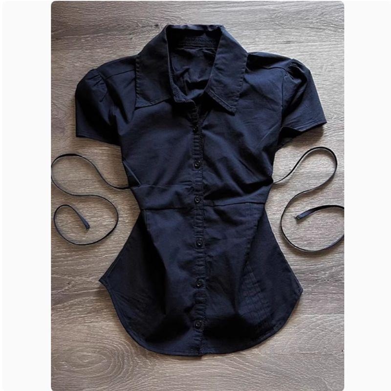 Awesome X Goods Burst! Dark Blue V Neck Short-Sleeved Shirt Women s Summer Vintage Vintage Wear Elegant Tops Blue S
Awesome X Goods Burst! Dark Blue V Neck Short-Sleeved Shirt Women s Summer Vintage Vintage Wear Elegant Tops Blue S