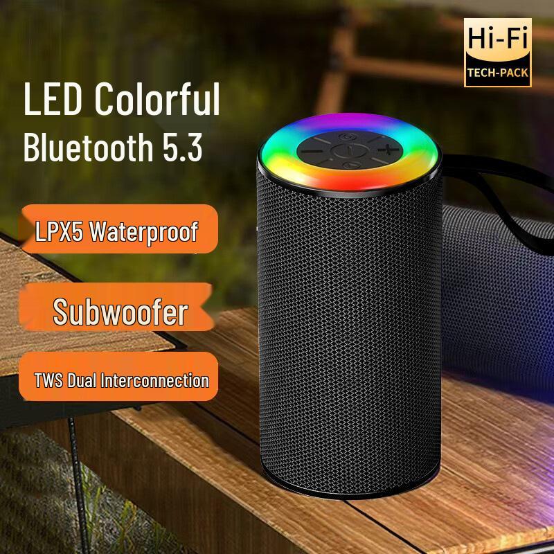 W17 Portable Bluetooth Speaker with Large Subwoofer, Seven-Color Breathing Light, High-Quality Sound.
W17 Portable Bluetooth Speaker with Large Subwoofer, Seven-Color Breathing Light, High-Quality Sound.