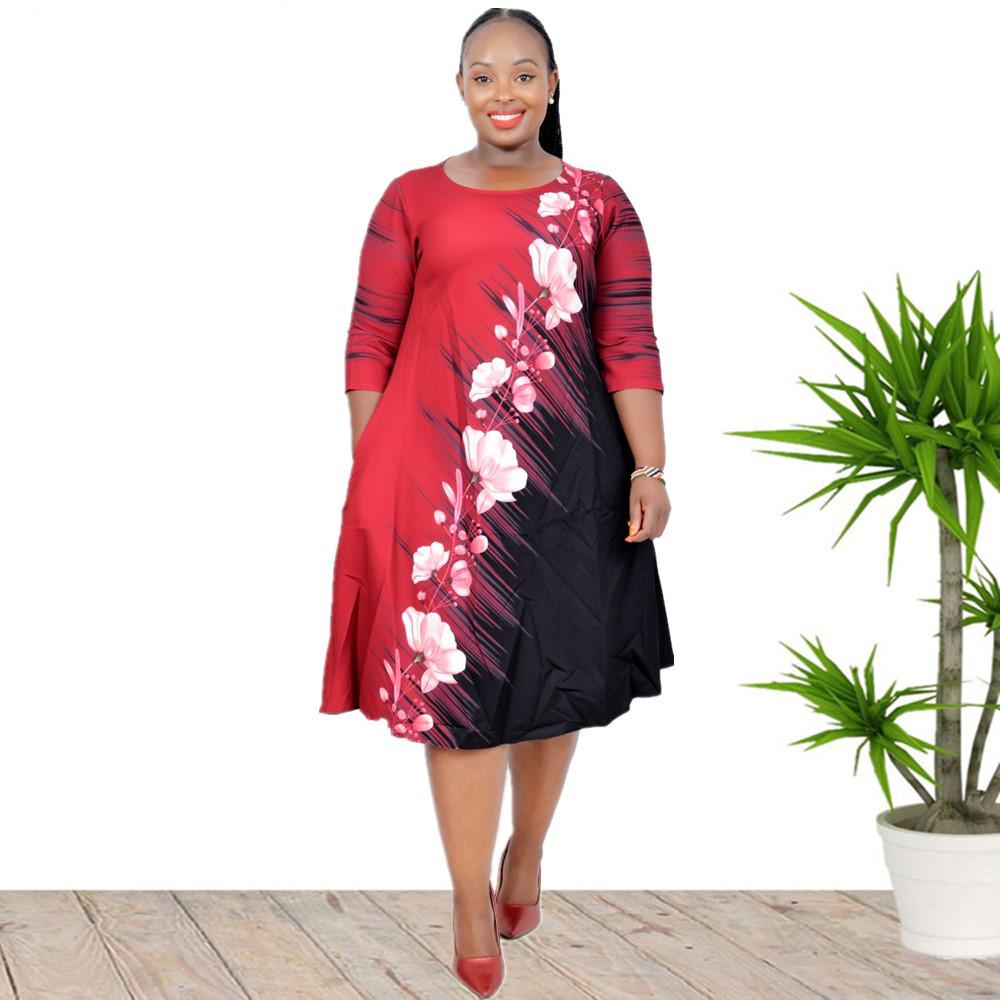 Plus Size African Digital Print Three-Quarter Sleeve Dress 6XL червоний
Plus Size African Digital Print Three-Quarter Sleeve Dress 6XL червоний