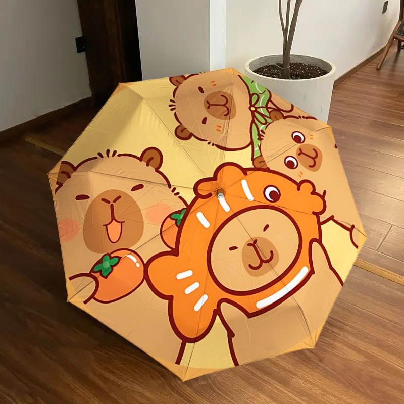 1pc Cute Capybara Automatic Folding Umbrella, Portable Collapsible Design, 8-Rib Iron Frame, All-Season Casual Outdoor Accessory yy250905095
1pc Cute Capybara Automatic Folding Umbrella, Portable Collapsible Design, 8-Rib Iron Frame, All-Season Casual Outdoor Accessory yy250905095