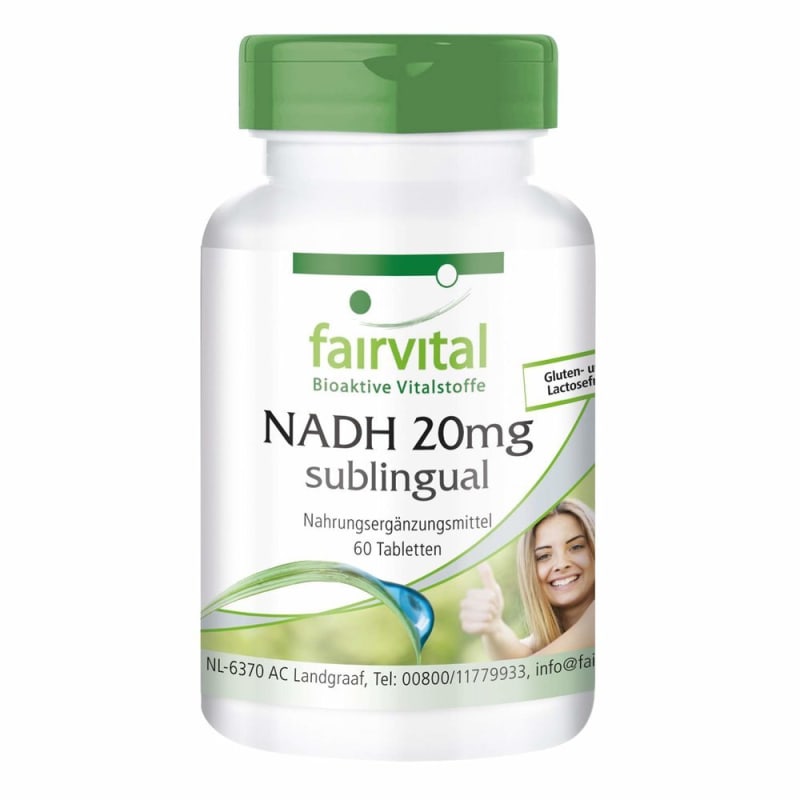 Fairvital NADH 20 mg High-Dose Vegan 60 Tablets
Fairvital NADH 20 mg High-Dose Vegan 60 Tablets