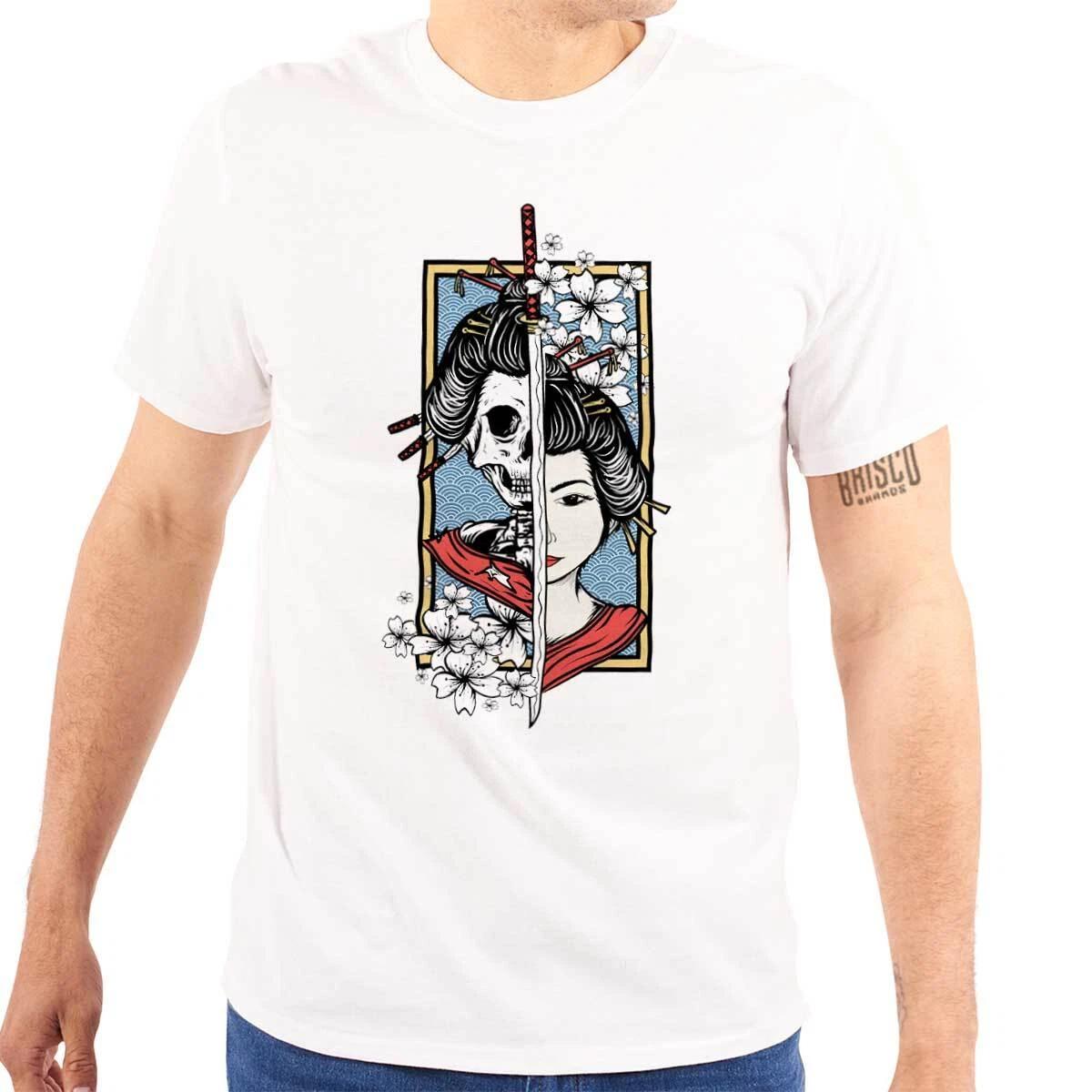 Traditional Geisha Split Face Samurai Sword Womens or Mens Crewneck 100% Cotton T-shirt Mens Tees Top Tee XL
Traditional Geisha Split Face Samurai Sword Womens or Mens Crewneck 100% Cotton T-shirt Mens Tees Top Tee XL