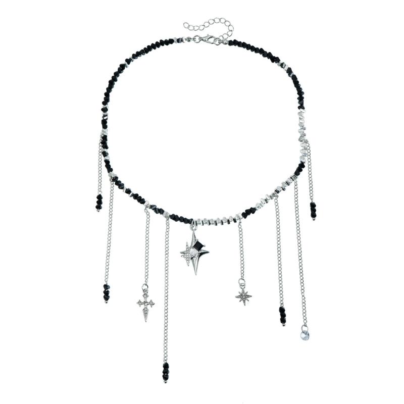 Y2K Style Black Bead Star Crucifix Fringe Clavicle Necklace Retro Modern Jewelry For Women Comfortable Daily Party Wear 1
Y2K Style Black Bead Star Crucifix Fringe Clavicle Necklace Retro Modern Jewelry For Women Comfortable Daily Party Wear 1