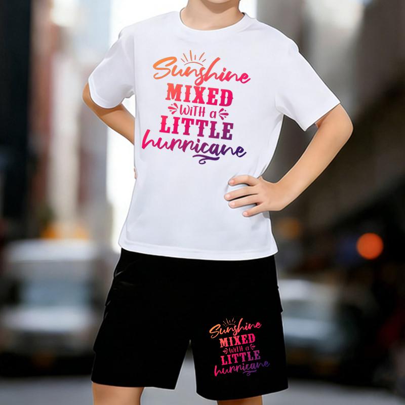 Boys 2 Piece Sunshine and Hurricane Print Outfit, Short Sleeve T-Shirt and Shorts Set for Kids Age 5-14,Black and White Sporty Casual Summer Clothes 13-14 Years білий
Boys 2 Piece Sunshine and Hurricane Print Outfit, Short Sleeve T-Shirt and Shorts Set for Kids Age 5-14,Black and White Sporty Casual Summer Clothes 13-14 Years білий